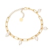 Thumbnail Image 0 of Sterling Silver & 18ct Gold Plated Vermeil Pearl & Chain Bracelet