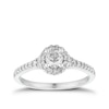 Thumbnail Image 0 of 18ct White Gold 0.50ct  Diamond Round Halo Ring