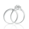 Thumbnail Image 1 of Perfect Fit 9ct White Gold 0.50ct Diamond Pear Halo Bridal Set