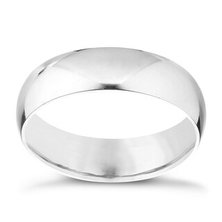 18ct White Gold 5mm Extra Heavy D Shape Ring H.Samuel