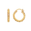 Thumbnail Image 0 of Hot Diamonds X Jac Jossa Believe 18ct Gold Plated Textured Earrings