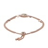 Thumbnail Image 1 of Fossil Ladies' Rose Gold Tone Mother-Of-Pearl Disc Double Layer Bracelet