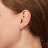Thumbnail Image 2 of Fossil Ladies' Rose Gold Tone Crystal Disc Stud Earrings