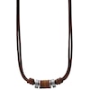 Thumbnail Image 0 of Fossil Men's Brown Leather Rondell Bead Necklace