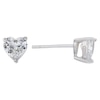 Thumbnail Image 0 of Sterling Silver & Cubic Zirconia Heart Stud Earrings 5mm