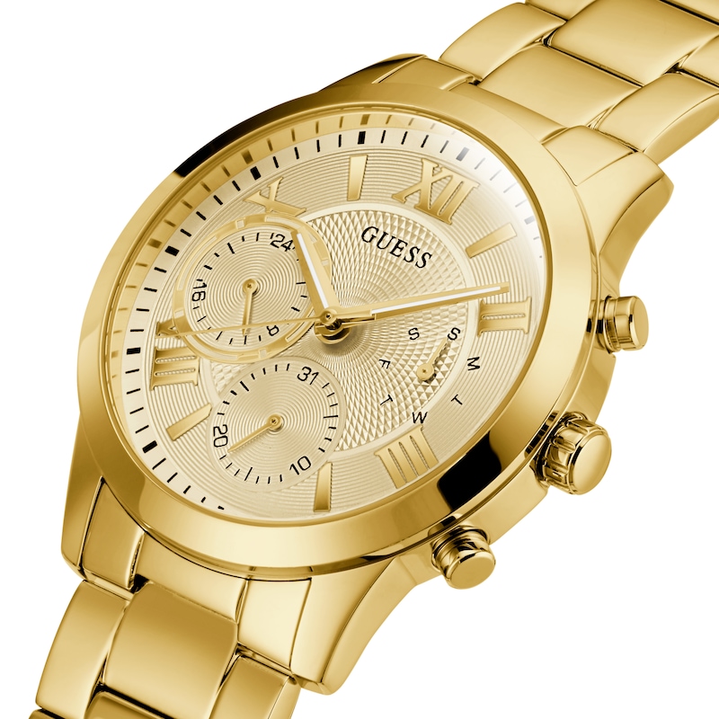 Guess Ladies' Chrono Dial Gold Tone Bracelet Watch