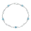 Thumbnail Image 0 of Sterling Silver Blue Topaz & Diamond Bracelet