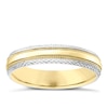 Thumbnail Image 0 of Ladies' 9ct Gold & White Gold Patterned Edge Band