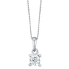 Thumbnail Image 0 of Sterling Silver Small Cubic Zirconia Solitaire Pendant