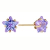 Thumbnail Image 1 of 9ct Gold Lavender Cubic Zirconia Star 6mm Stud Earrings