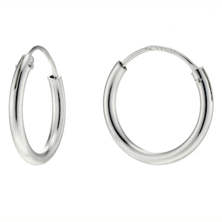 Sterling Silver 12mm Sleeper Earrings H.Samuel