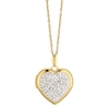 Thumbnail Image 0 of Silver & 9ct Bonded Yellow Gold Crystal Heart Locket