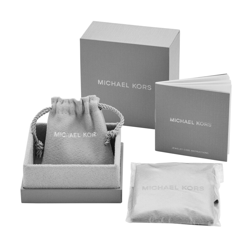 Michael Kors Brilliance Silver Yellow CZ Cushion Pendant