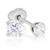 Thumbnail Image 0 of 18ct White Gold 3mm Round CZ Studs For Ear Piercing