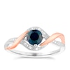 Thumbnail Image 0 of Sterling Silver & 9ct Rose Gold Sapphire & Diamond Ring