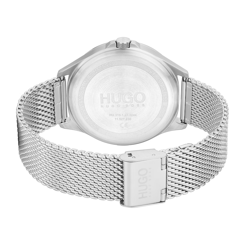 HUGO #SMASH Stainless Steel Mesh Bracelet Watch