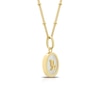 Thumbnail Image 1 of Sterling Silver & 18ct Gold Plated Vermeil Mother Of Pearl Capricorn Pendant