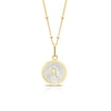 Thumbnail Image 0 of Sterling Silver & 18ct Gold Plated Vermeil Mother Of Pearl Leo Pendant