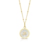 Thumbnail Image 0 of Sterling Silver & 18ct Gold Plated Vermeil Mother Of Pearl Sagittarius Pendant