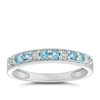Thumbnail Image 0 of Sterling Silver Blue Topaz & Diamond Eternity Ring