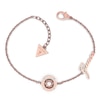 Thumbnail Image 0 of Guess Rose Gold Plated Crystal Logo Charm Bracelet