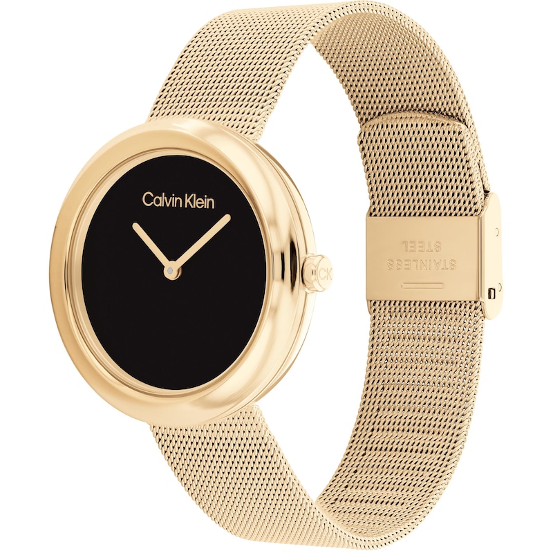 Calvin Klein Twisted Ladies' Gold Tone IP Watch