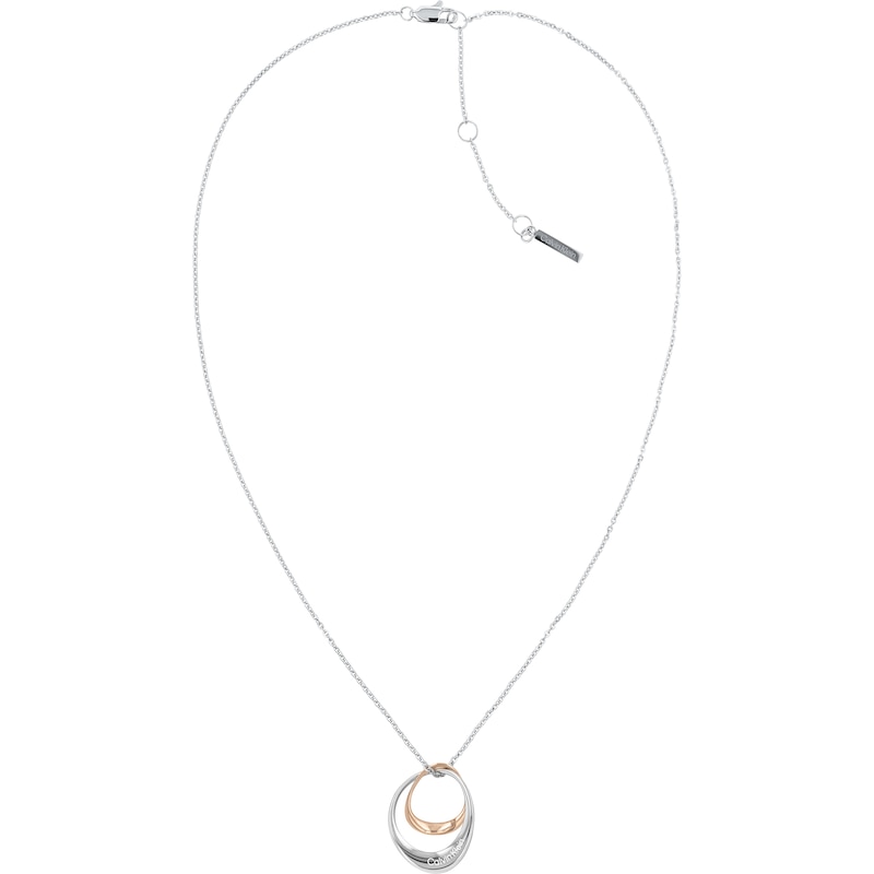 Calvin Klein Two-Tone Stainless Steel Ring Necklace