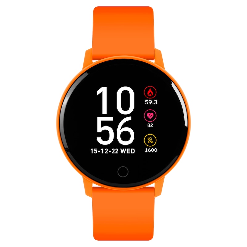 Reflex Series 9 Orange Silicone Strap Smartwatch
