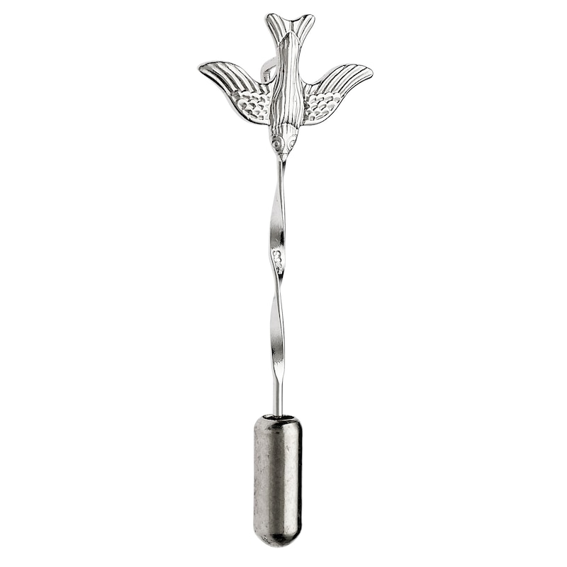 Cailin Silver Hanging Dove Confirmation Tie Pin