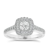 Thumbnail Image 0 of The Diamond Story 18ct White Gold Double Halo 0.50ct Total Diamond Ring