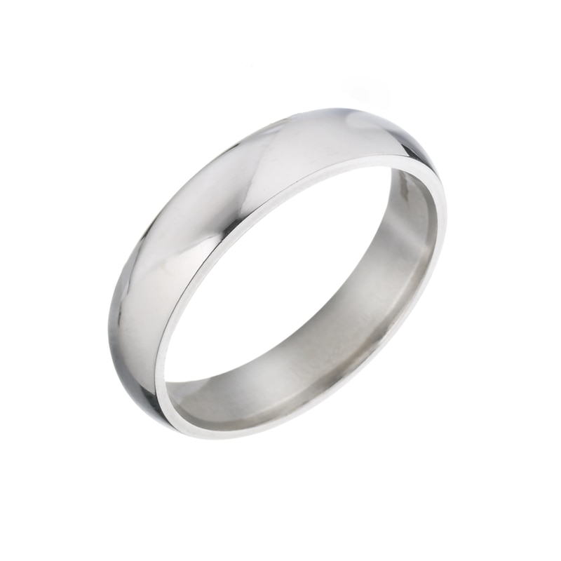 9ct White Gold 5mm Super Heavy Court Ring