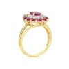 Thumbnail Image 2 of 9ct Gold Ruby & Diamond Double Halo Ring