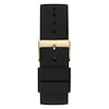 Thumbnail Image 2 of Guess Imprint Men's Gold Detail Dial Black Silicone Strap Watch