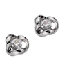 Thumbnail Image 0 of 9ct White Gold Cubic Zirconia Knot Stud Earrings