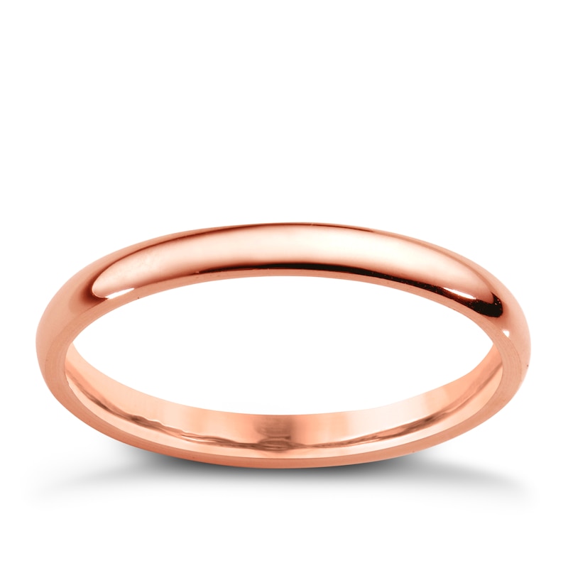 18ct Rose Gold 2mm Super Heavy Court Ring