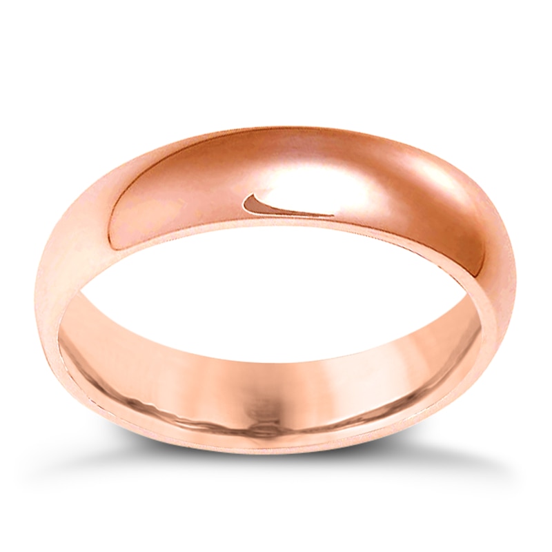 18ct Rose Gold 5mm Extra Heavy Court Ring