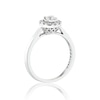 Thumbnail Image 1 of The Forever Diamond Platinum Flower Halo 0.33ct  Diamond Ring
