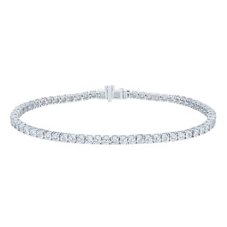 Sterling Silver 0.10ct Diamond Tennis Bracelet H.Samuel