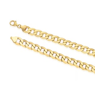 9ct Yellow Gold 8.5 Inch Curb Chain Bracelet H.Samuel