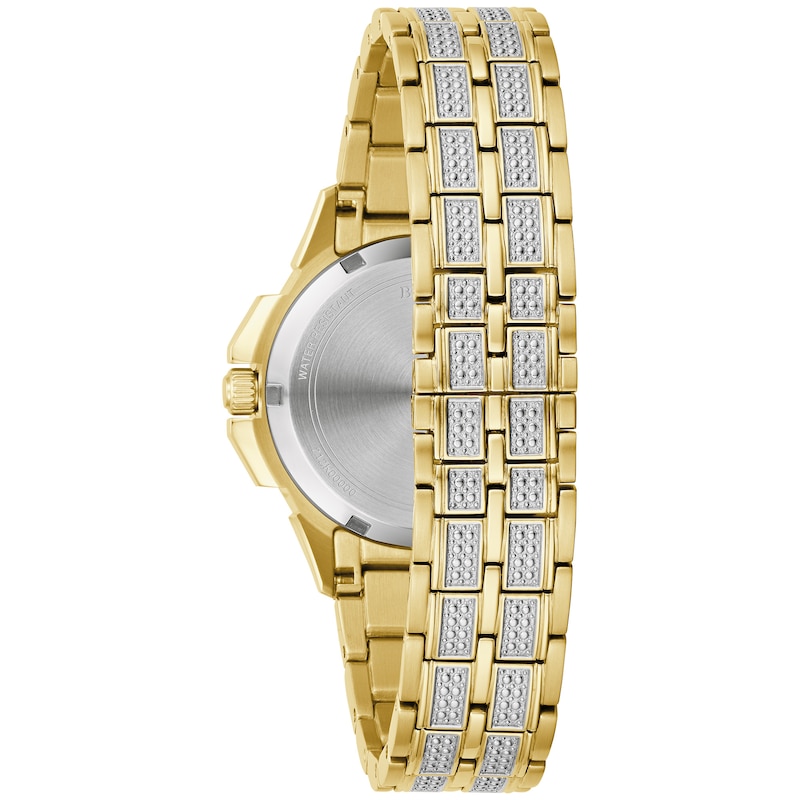 Bulova Crystal Octava Ladies' Gold Tone Bracelet Watch