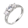 Thumbnail Image 0 of 9ct White Gold Three Stone Cubic Zirconia Ring