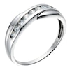 Thumbnail Image 0 of 9ct white gold cubic zirconia cross over eternity ring
