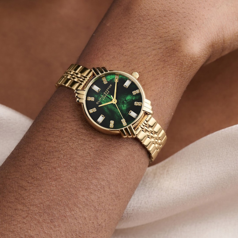 Olivia Burton Art Deco Ladies' IP Bracelet Watch
