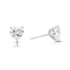 Thumbnail Image 0 of Sterling Silver Heart Shaped Cubic Zirconia Stud Earrings