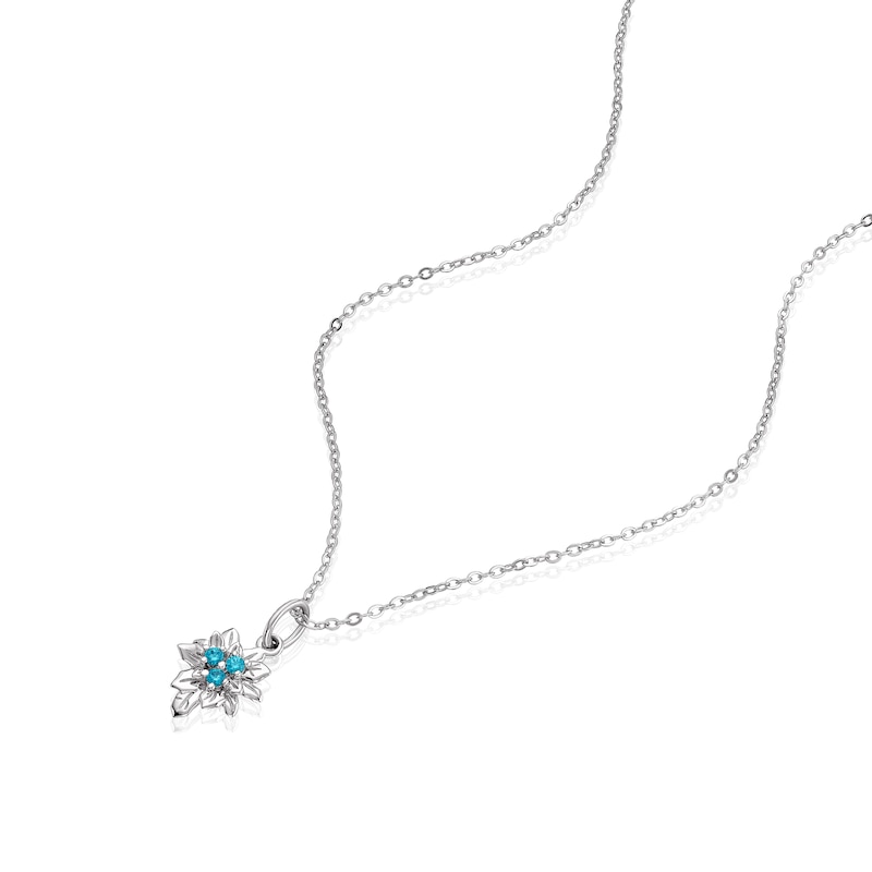 Sterling Silver CZ Holly December Birth Month Necklace