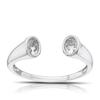 Thumbnail Image 0 of Sterling Silver & Cubic Zirconia Open Ring Size N