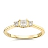 Thumbnail Image 0 of 9ct Yellow Gold 0.33ct Diamond Princess Cut Trilogy Ring
