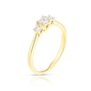 Thumbnail Image 1 of 9ct Yellow Gold 0.33ct Diamond Princess Cut Trilogy Ring