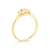 Thumbnail Image 2 of 9ct Yellow Gold 0.33ct Diamond Princess Cut Trilogy Ring