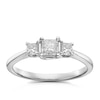 Thumbnail Image 0 of 9ct White Gold 0.50ct Diamond Princess Cut Trilogy Ring